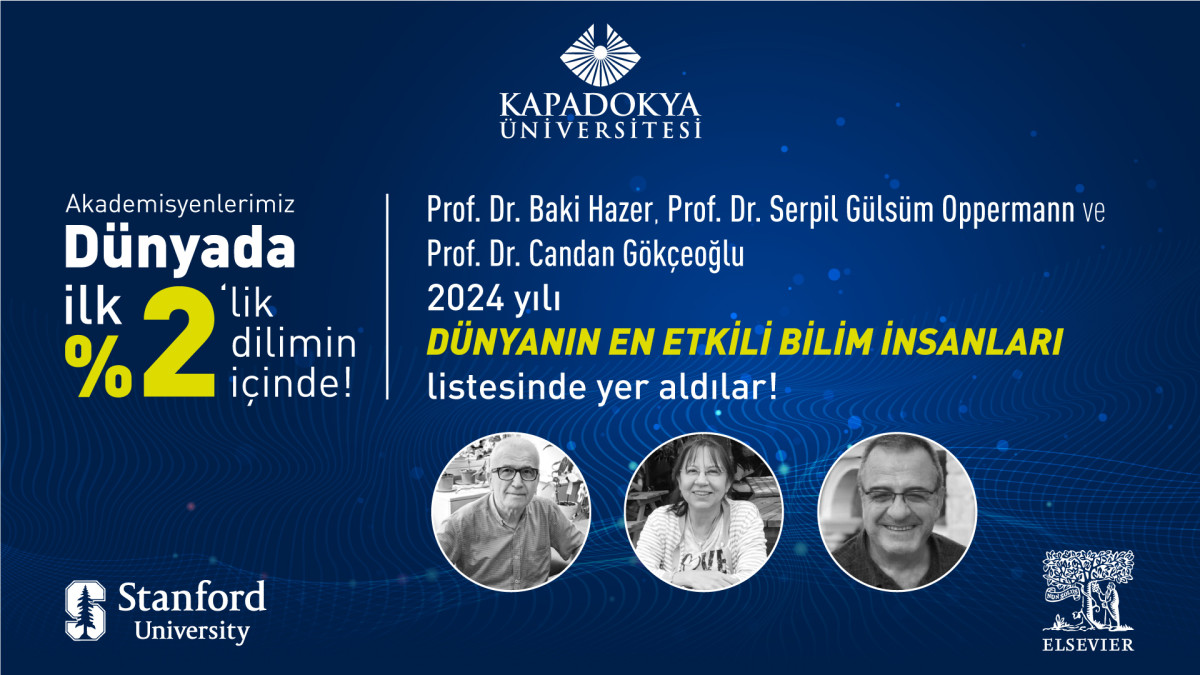 KÜN 3 ÖĞRETİM ÜYESİ  %2'LİK LİSTEDE 